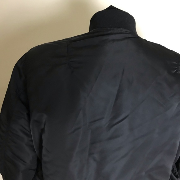 Uniqlo Black Satin Bomber Jacket - Picture 4 of 7